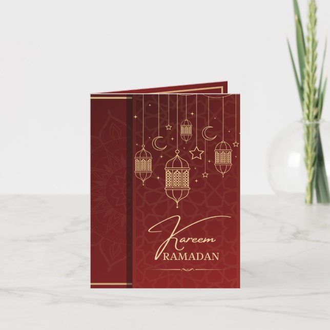 Tarjeta Festiva deseos de ramadan kareem ramadan (Anverso)