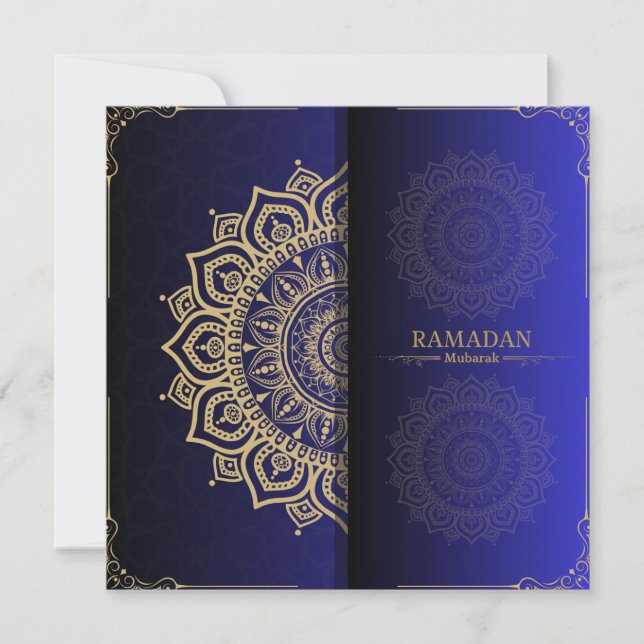 Tarjeta Festiva deseos de ramadan Mubarak ramadan (Anverso)