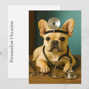 Tarjeta Festiva Deseos de recuperación regalo cachorro médico Bull