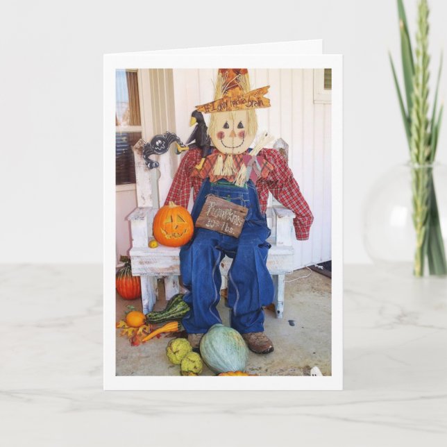 TARJETA FESTIVA DESEOS DE UN **FELIZ GRACIAS** Y **CAÍDA** (Anverso)