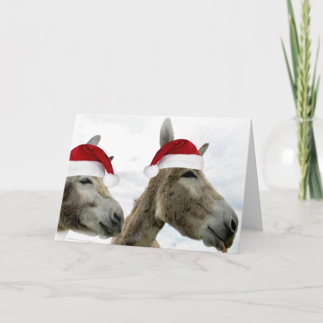 Tarjeta Festiva Deseos del burro de Wonkey (Anverso)