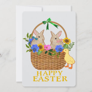 Tarjeta Festiva Deseos del conejo de Pascua