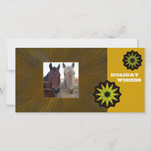 Tarjeta Festiva Deseos del día de fiesta de los caballos