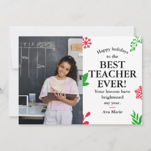 Tarjeta Festiva Deseos feriados al profesor