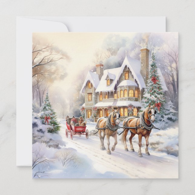 Tarjeta Festiva Deseos Festivos de las Fiestas (Anverso)