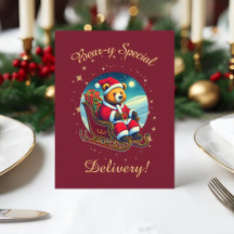 Deseos Festivos del Trineo del Oso Santa