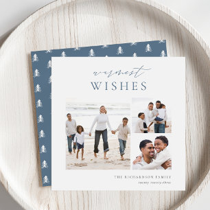 Tarjeta Festiva Deseos más cálidos Elegantes 3 Navidades Collages 