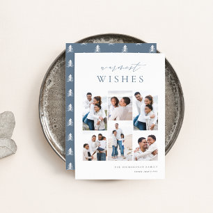 Tarjeta Festiva Deseos más cálidos Elegantes 6 Navidades de Collag