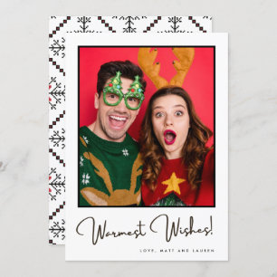 Tarjeta Festiva Deseos más cálidos Navidades de fotografía de pare