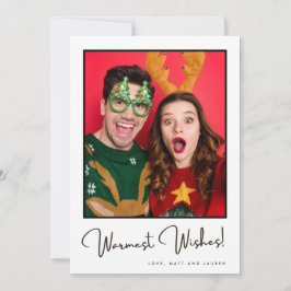 Tarjeta Festiva Deseos más cálidos Navidades de fotografía de pare