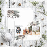 Tarjeta Festiva Deseos más cálidos negro invierno Pinecone 3 Fotos<br><div class="desc">'Es temporada para difundir alegría y qué mejor manera de hacerlo que con tu propia tarjeta de vacaciones familiar? Este año, vaya más allá de la carta tradicional y demuestre su estilo con una tarjeta de vacaciones de fotos Pinecone Black Winter de moda con los más cálidos deseos. Esta tarjeta...</div>