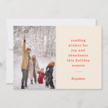 Deseos mínimos de envío de tipografía roja vintage