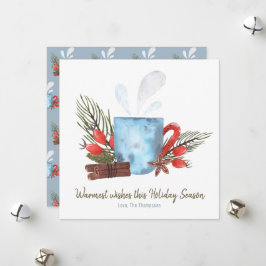 Tarjeta Festiva Deseos navideños más cálidos Mug acogedor