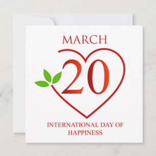 Tarjeta Festiva Deseos Personalizados Día Internacional de la Feli