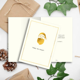 Tarjeta Festiva Deseos sencillos ・ Navidades Minimalistas de oro