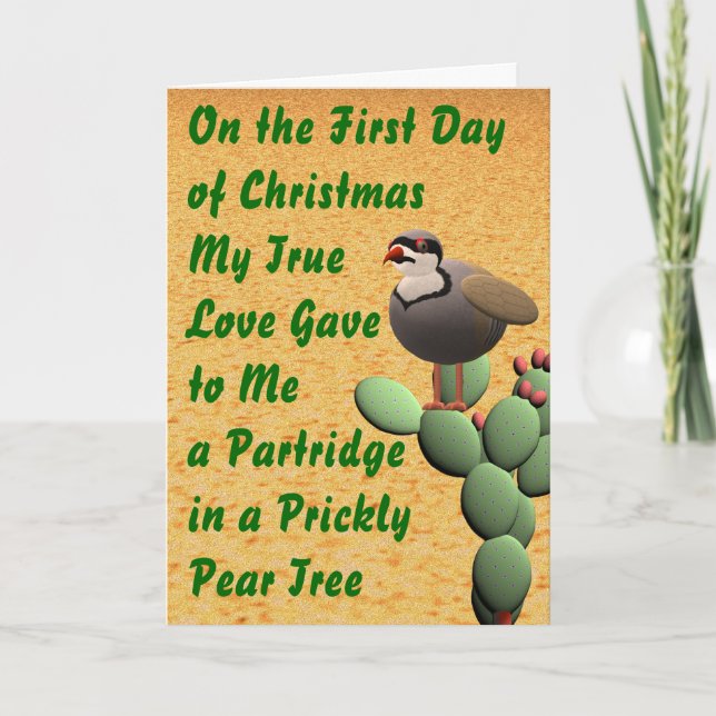 Tarjeta Festiva Desert Merry Christmas (Anverso)