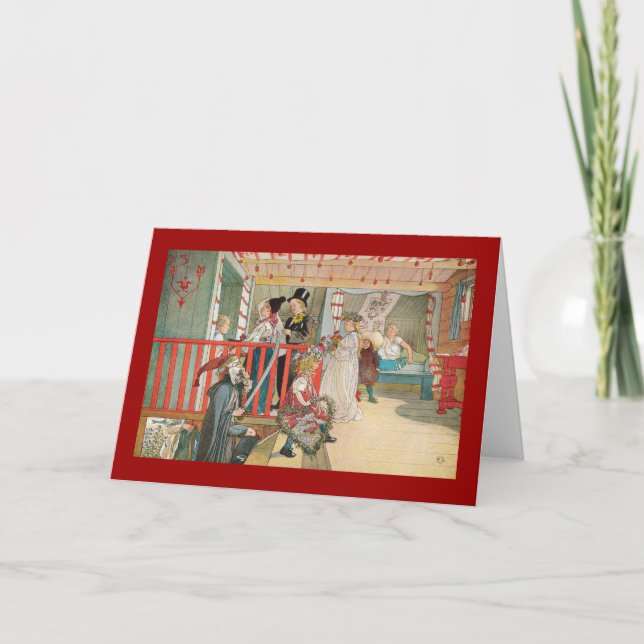 Tarjeta Festiva Desfile de Navidades infantiles (Anverso)