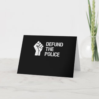 Tarjeta Festiva Desfinanciar a la policía Regalo para la policía