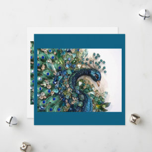 Tarjeta Festiva Design. Hand embroidery with precious stones.