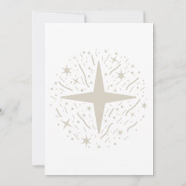 Tarjeta Festiva Design Nouvel An : étoiles argentées et confettis