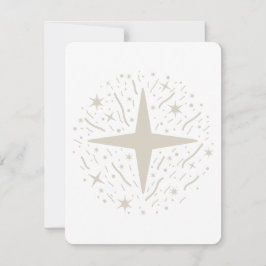 Tarjeta Festiva Design Nouvel An : étoiles argentées et confettis