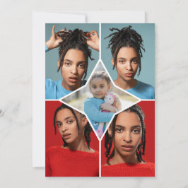 Tarjeta Festiva Design Your Own 5 Photo Collage