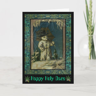 Tarjeta Festiva Deslumbramiento santo feliz