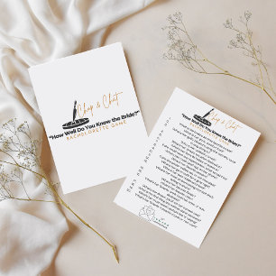 Tarjeta Festiva Despedida de soltera Chop and Chat 