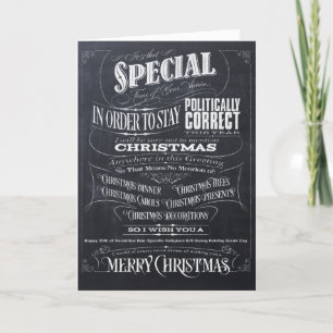 Tarjeta Festiva Desperté políticamente en Navidades correctos de c