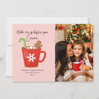Tarjeta Festiva Despiértame Antes De Cocoa Cartas De Fotografía De