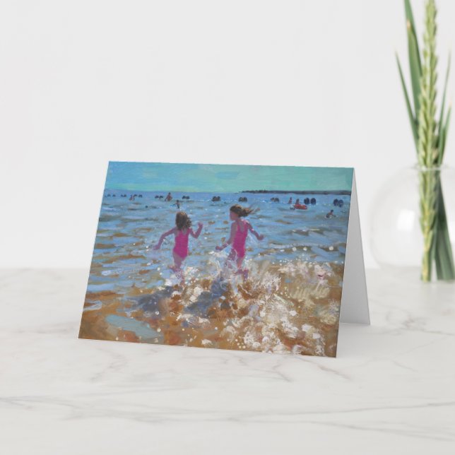 Tarjeta Festiva Desplome en el mar Clacton. 2014 (Anverso)