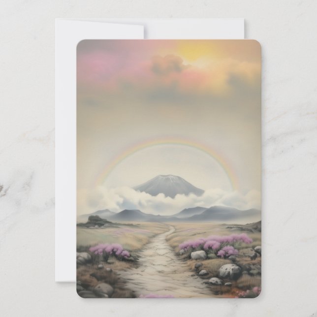 Tarjeta Festiva Después de la lluvia (arte paisajístico de acuarel (Anverso)