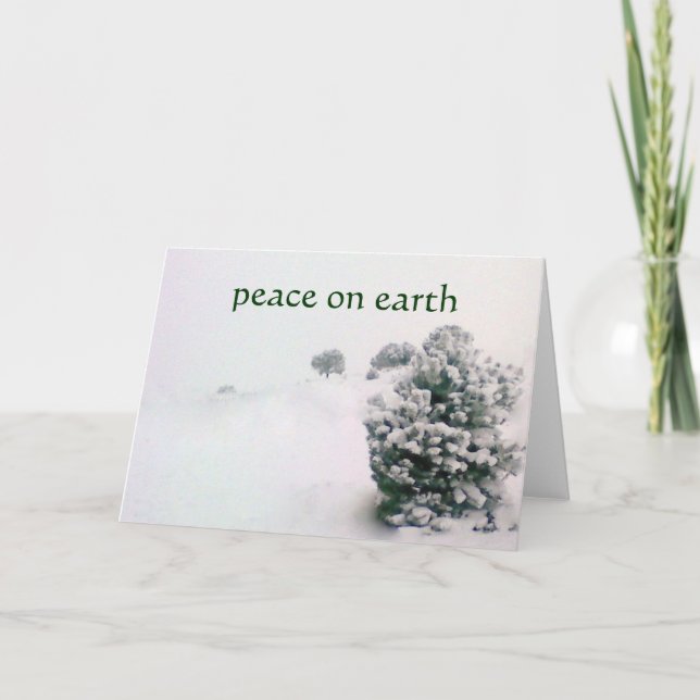 Tarjeta Festiva Después de la ventisca del invierno - estilo (Anverso)