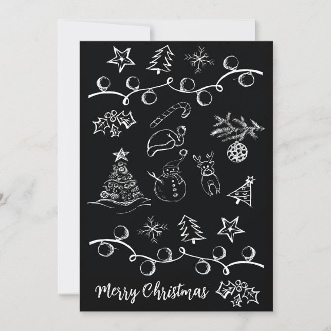 Tarjeta Festiva dessins motifs de Noël (Anverso)