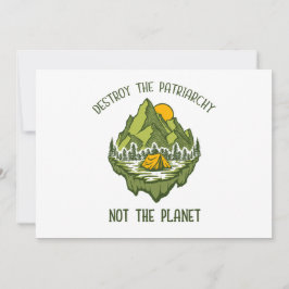 Tarjeta Festiva Destruye La Patriarcado No El Planeta