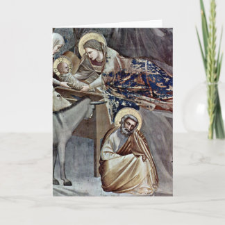 Tarjeta Festiva Detalle de la natividad de Giotto Di Bondone