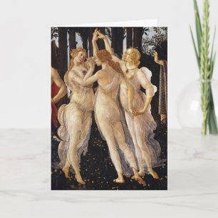 Tarjeta Festiva Detalle de las Tres Gracias de Primavera Arte Fino