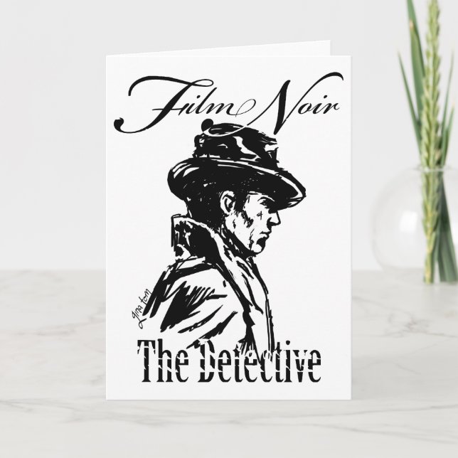 Tarjeta Festiva Detective Noir de la película (Anverso)