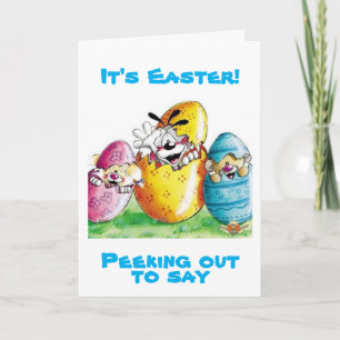 Tarjeta Festiva DETENIDO PARA DECIR ***FELIZ 1st EASTER*** A USTED