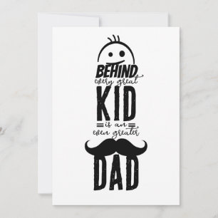Tarjeta Festiva Detrás de cada gran niño: Día del Padre