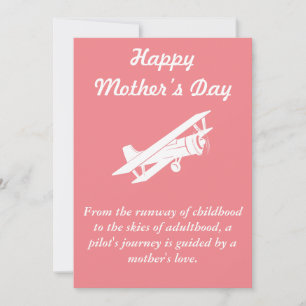 Tarjeta Festiva Detrás de cada piloto, Minimalista, retro, Día de