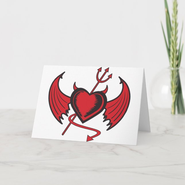 Tarjeta Festiva Devil Heart (Anverso)