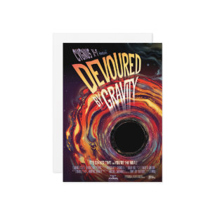 Tarjeta Festiva Devorado Por Gravedad Halloween Hole Horror Negro
