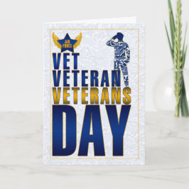 Tarjeta Festiva Día Azul y Oro de los Veteranos de la Fuerza Aérea