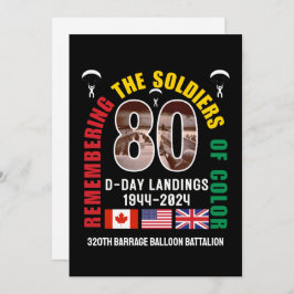 Tarjeta Festiva DÍA-D NORMANDÍA LANDINGS WW2 80º Aniversario