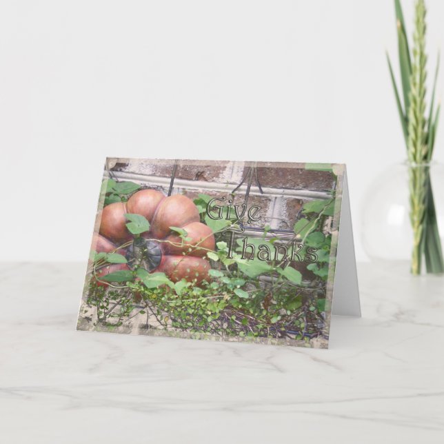 Tarjeta Festiva Día de Acción de Gracias (Anverso)