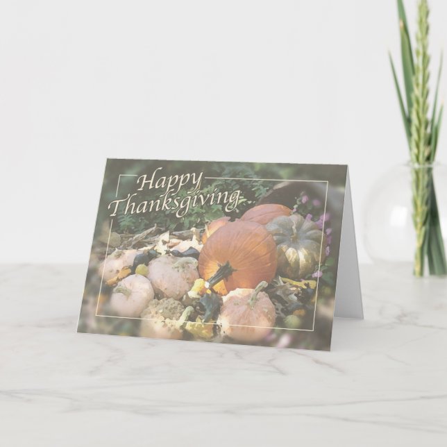 Tarjeta Festiva Día de Acción de Gracias (Anverso)