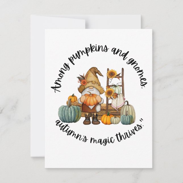 Tarjeta Festiva día de acción de gracias (Anverso)