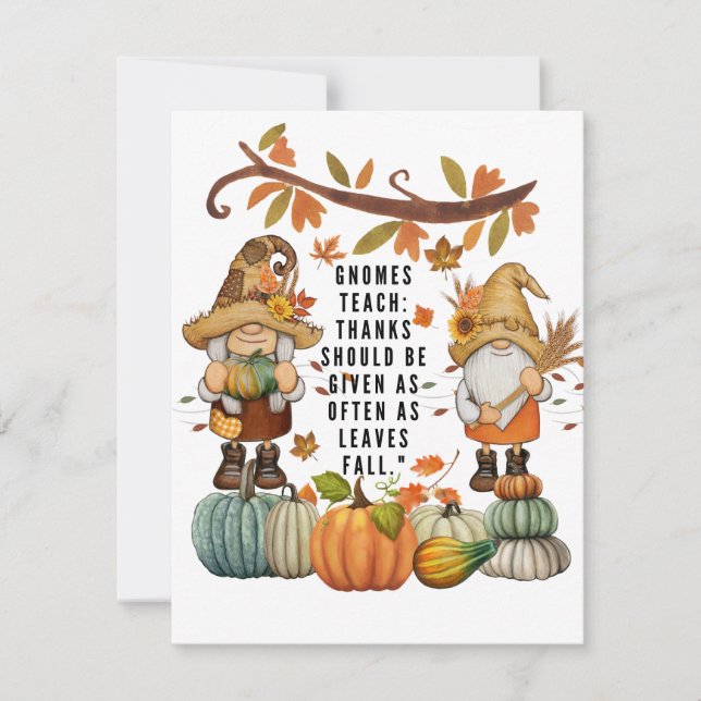 Tarjeta Festiva Día de Acción de Gracias (Anverso)