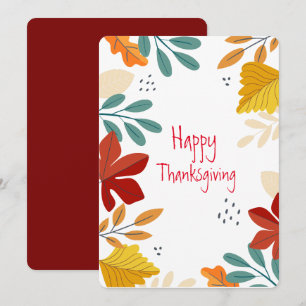 Tarjeta Festiva Día de Acción de Gracias